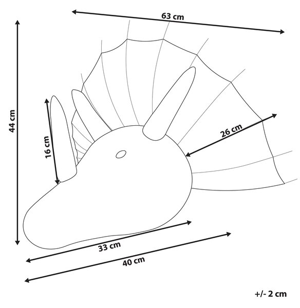 Závěsná ozdoba Dinosaurus BIOKO Ratan 44 cm Přírodní