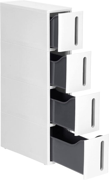 SONGMICS Úložný kuchyňský regál BASTEN 84 cm bílý