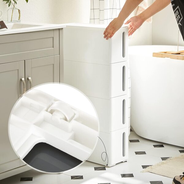 SONGMICS Úložný kuchyňský regál BASTEN 84 cm bílý