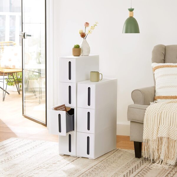 SONGMICS Úložný kuchyňský regál BASTEN 84 cm bílý