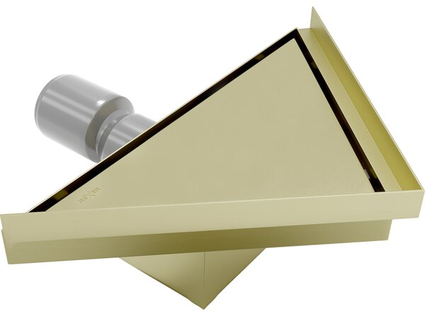 Mexen Flat-T, bodová podlahová vpusť 20 cm, zlatá matná, 1A10320