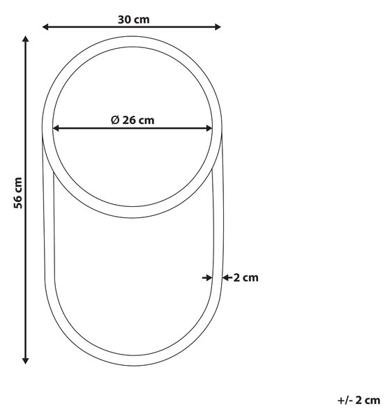 Zrcadlo BALEAL 30 cm 56 cm Ratan Přírodní