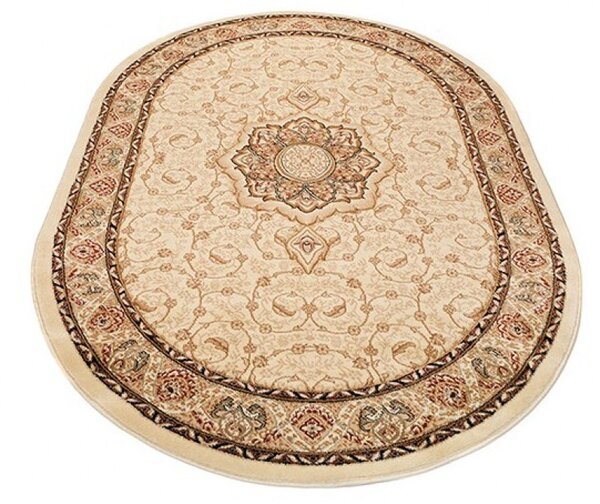 Makro Abra Oválný koberec YESEMEK 5071A krémový Rozměr: 70x140 cm