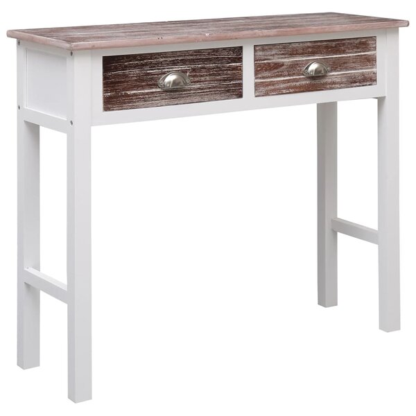 Konzolový stolek hnědý 90 x 30 x 77 cm dřevo