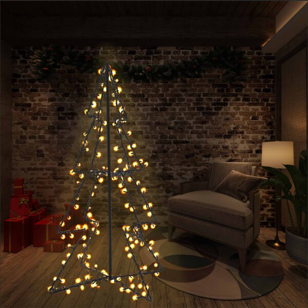 Vánoční stromek kužel 160 LED světel dovnitř i ven 78 x 120 cm