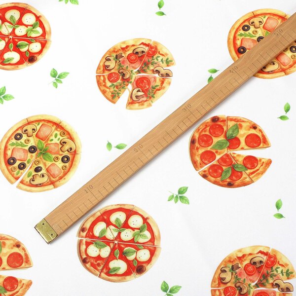 Goldea teflonová látka na ubrusy - lahodná pizza 160 cm