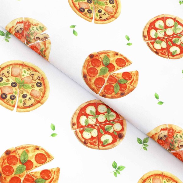 Goldea teflonová látka na ubrusy - lahodná pizza 160 cm