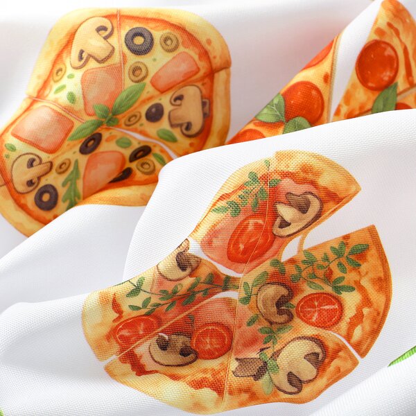 Goldea teflonová látka na ubrusy - lahodná pizza 160 cm