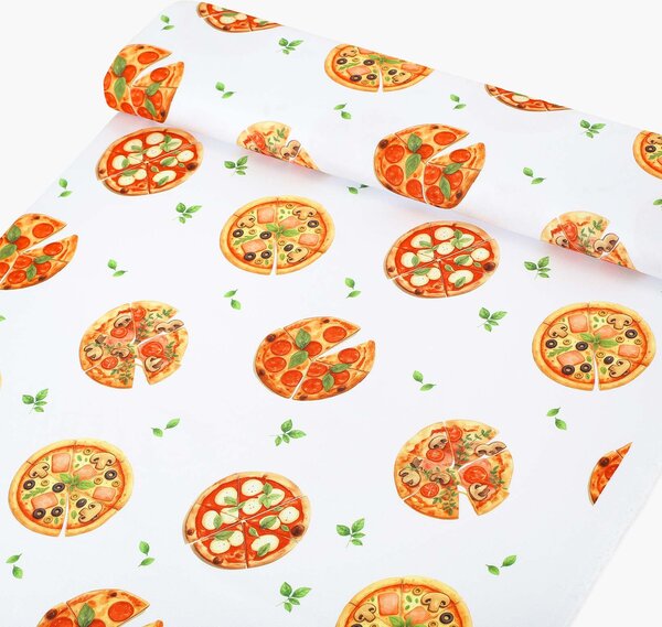 Goldea teflonová látka na ubrusy - lahodná pizza 160 cm