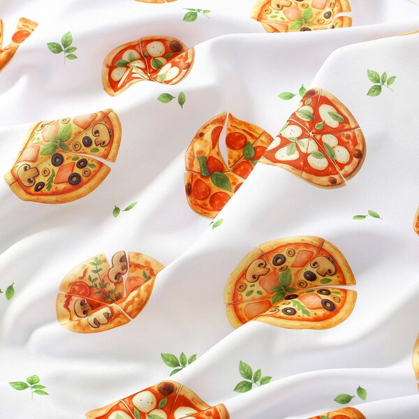 Goldea teflonová látka na ubrusy - lahodná pizza 160 cm