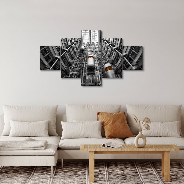 Obraz výtahů v budově (125x70 cm)