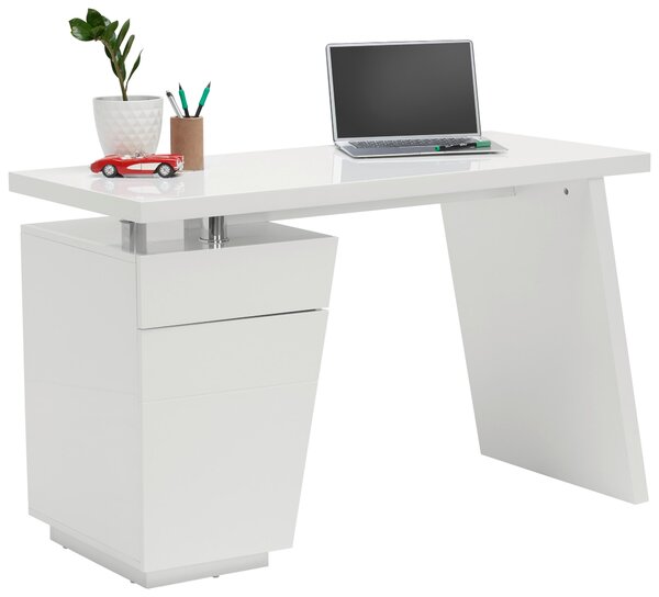 PSACÍ STŮL, bílá, barvy chromu, 120/55/76 cm Hom`in - Kancelářské stoly