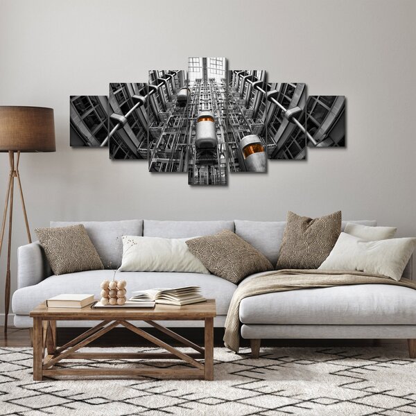 Obraz výtahů v budově (210x100 cm)