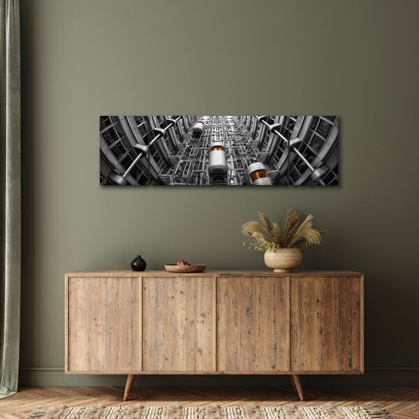 Obraz výtahů v budově (170x50 cm)