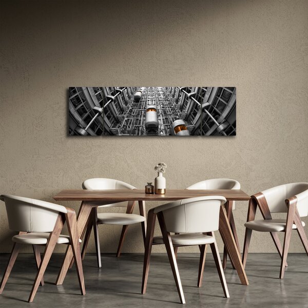 Obraz výtahů v budově (170x50 cm)