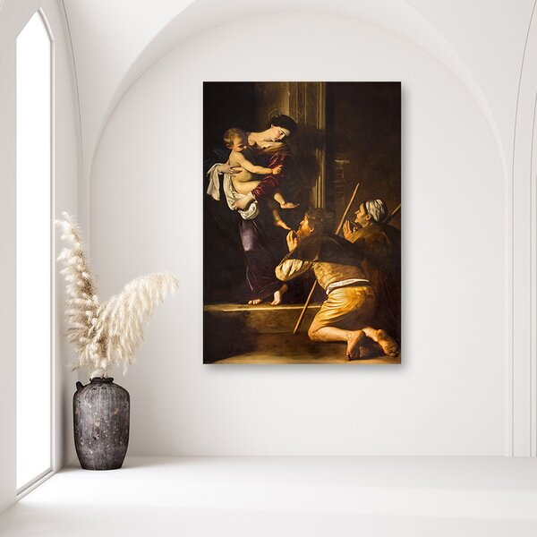 Obraz na plátně Michelangelo Merisi da Caravaggio, madona loretánská a poutníci, Řím Rozměry: 40 x 60 cm