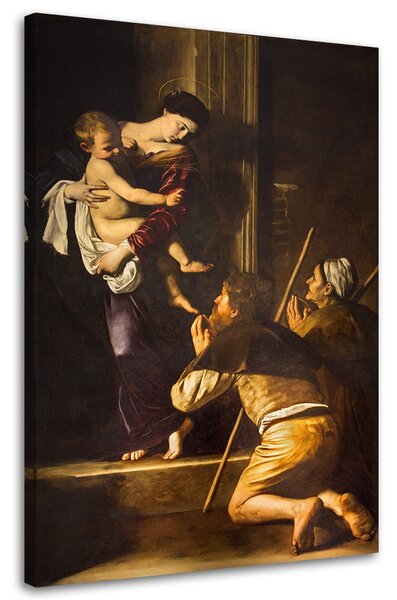 Obraz na plátně Michelangelo Merisi da Caravaggio, madona loretánská a poutníci, Řím Rozměry: 40 x 60 cm