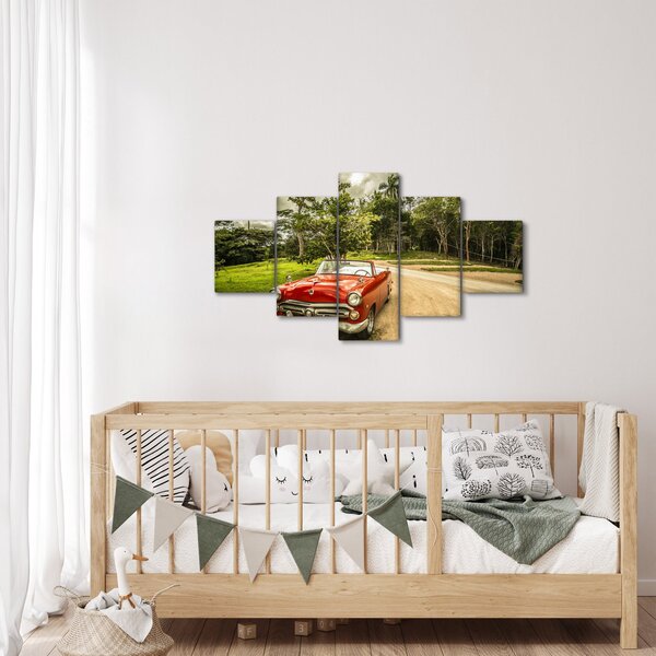 Obraz - auto veterán v přírodě (125x70 cm)