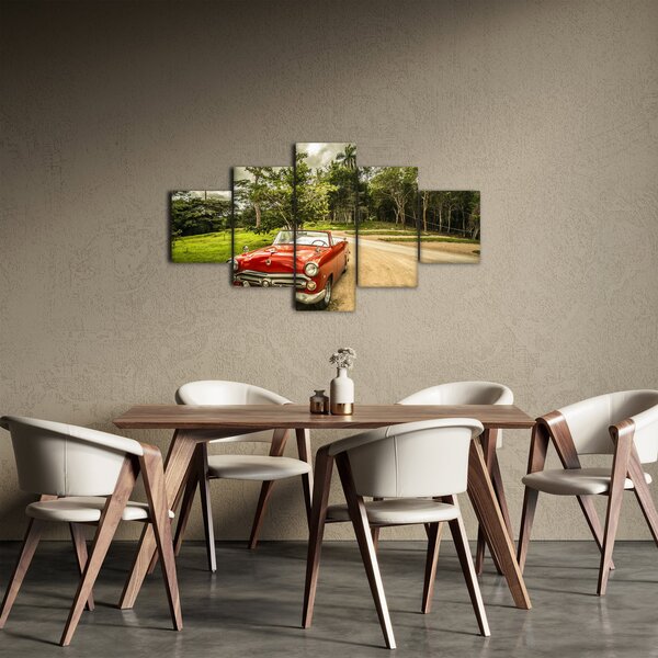 Obraz - auto veterán v přírodě (125x70 cm)