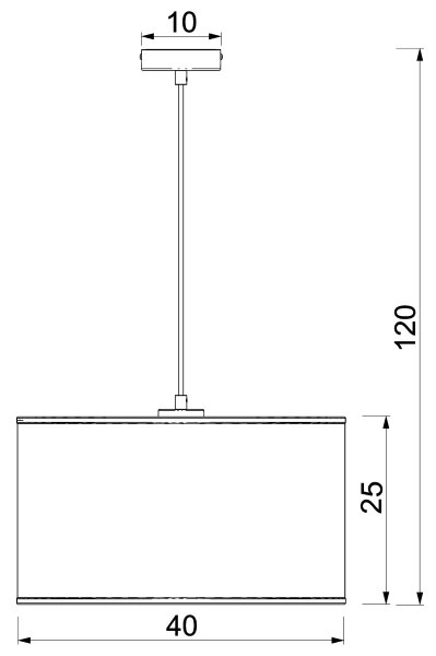 Lustr na lanku ARDEN 1xE27/15W/230V pr. 40 cm béžová/hnědá