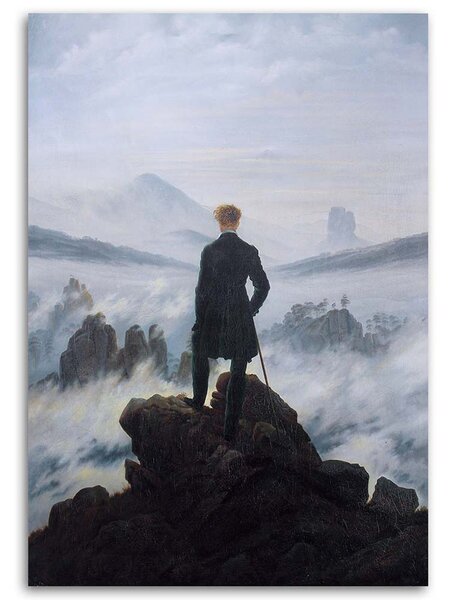 Obraz na plátně Poutník nad mořem mlhy - Caspar David Friedrich, reprodukce Rozměry: 40 x 60 cm