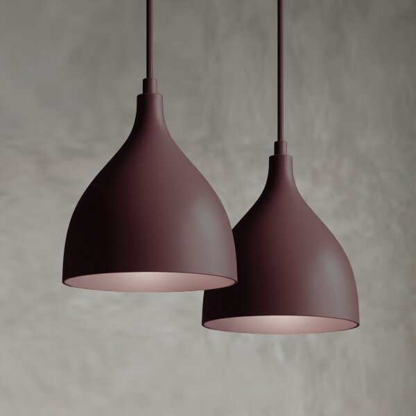 Lustr na lanku NOAK CLASSIC 2xE27/15W/230V burgundy