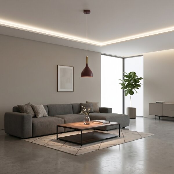 Lustr na lanku NOAK 1xE27/15W/230V burgundy