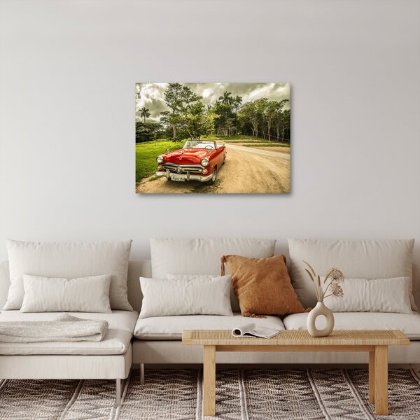 Obraz - auto veterán v přírodě (70x50 cm)