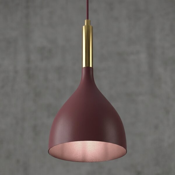 Lustr na lanku NOAK 1xE27/15W/230V burgundy