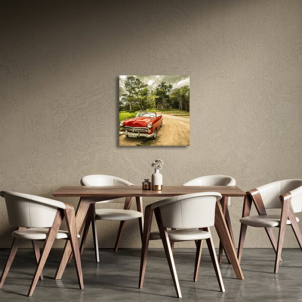 Obraz - auto veterán v přírodě (30x30 cm)