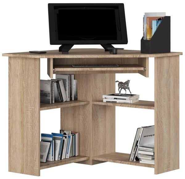 Ak furniture Rohový psací stůl Ted dub sonoma