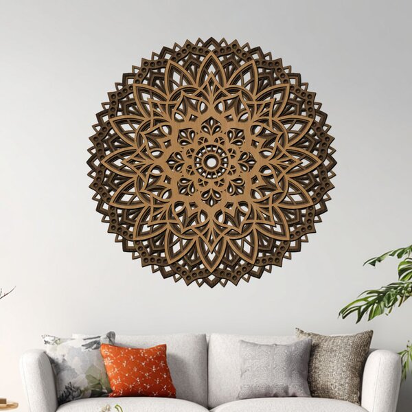 4 vrstvá mandala KVETOUCÍ DUŠE | Rozměry (cm): 40x40 | Zvolte barvu dekoru: Bílá-Antracit