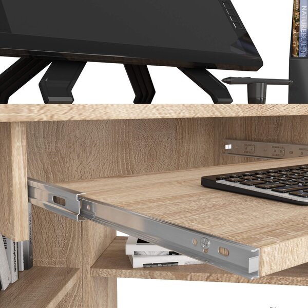 Ak furniture Rohový psací stůl Ted dub sonoma