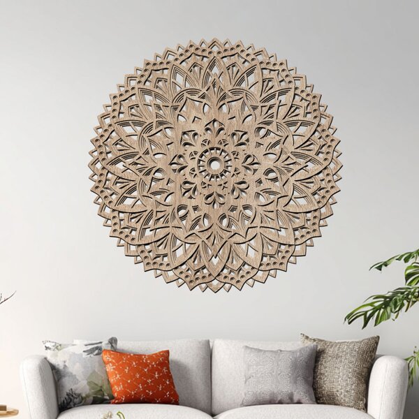 4 vrstvá mandala KVETOUCÍ DUŠE | Rozměry (cm): 40x40 | Zvolte barvu dekoru: Bílá-Antracit