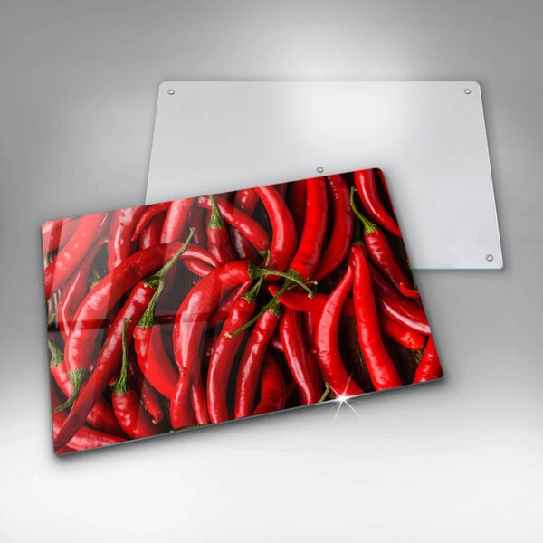 Skleněná deska za sporák Pálivé chilli papričky