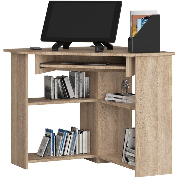 Ak furniture Rohový psací stůl Ted dub sonoma