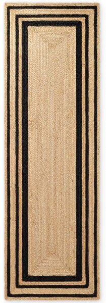 Hanse Home, Běhoun Looma 106302 Natural Gold Black, 70x200, béžová, chodba / předsíň