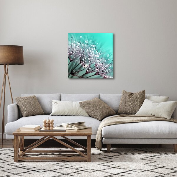 Obraz - orosená rostlina (30x30 cm)