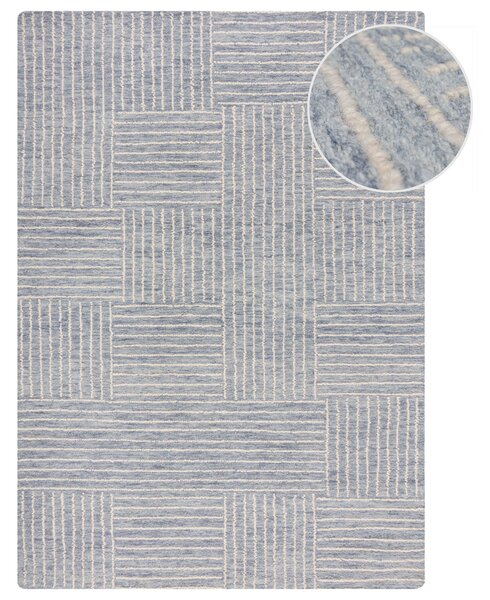 Flair Rugs, Kusový koberec Memphis Abstract Check Blue, 80x150, modrá, ložnice