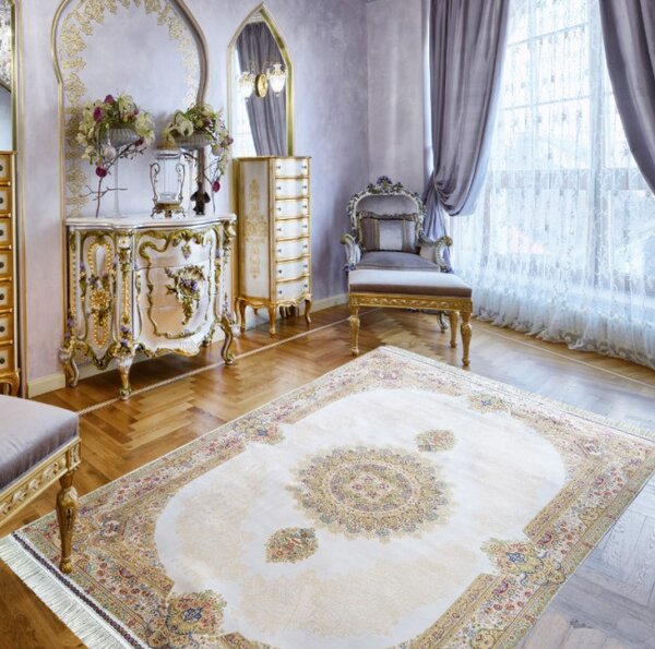 Koberec Exkluzivní Qum Silk 03 krémový