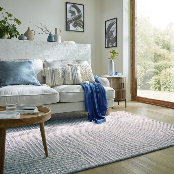 Flair Rugs, Kusový koberec Memphis Abstract Check Blue, 80x150, modrá, ložnice