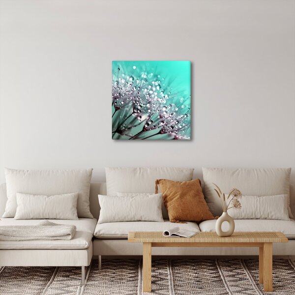 Obraz - orosená rostlina (30x30 cm)
