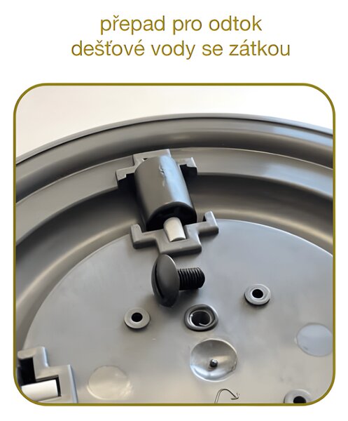 Květináč RONDO STONE 33 samozavlažovací antracit