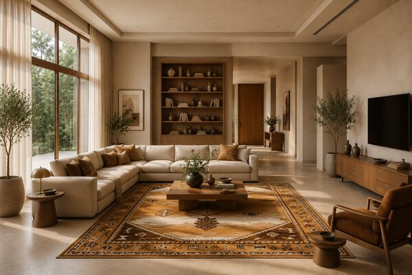 Alfa Carpets, Kusový koberec TEHERAN T-375 beige, 120x170, béžová, chodba / předsíň