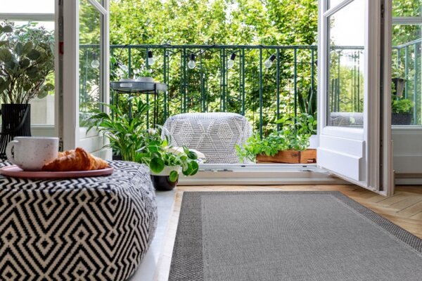 Koberec SIZAL BOHO 46201575 Ramka šedý