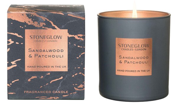 Stoneglow Sandalwood & Patchouli Vonná svíčka, 220 g