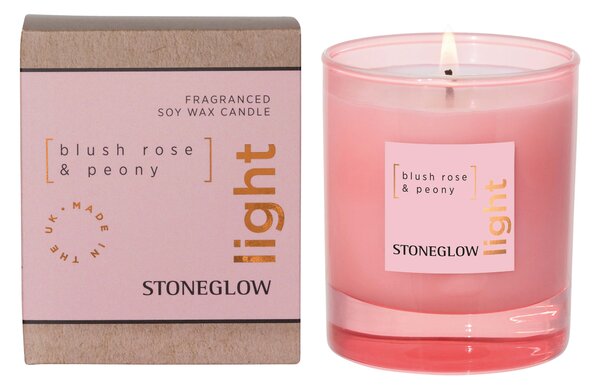 Stoneglow Light - Blush Rose & Peony Vonná svíčka, 160 g