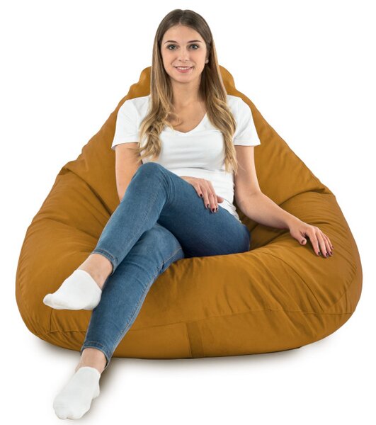 Sedací vak DROP XXL hořčičný