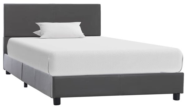 Rám postele šedý umělá kůže 90 x 200 cm