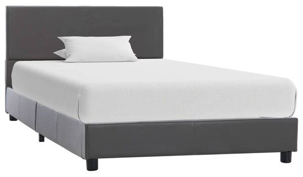 Rám postele šedý umělá kůže 100 x 200 cm